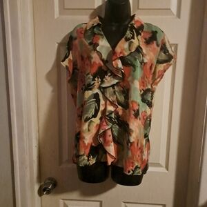 D.F.A.button up blouse size large